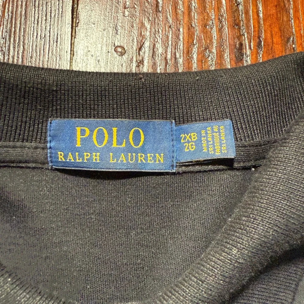 Polo Ralph Lauren Polo Shirt Mens 2XB Black‎ Cotton Red Pony Golf Preppy